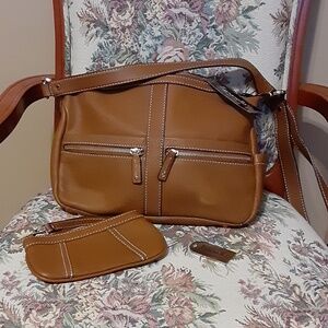 Tignanello Tan Shoulder Bag Set